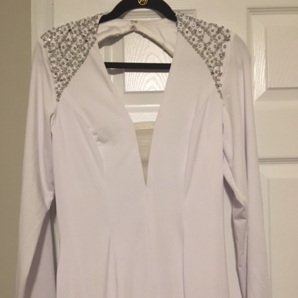 White Long Sleeve Gown